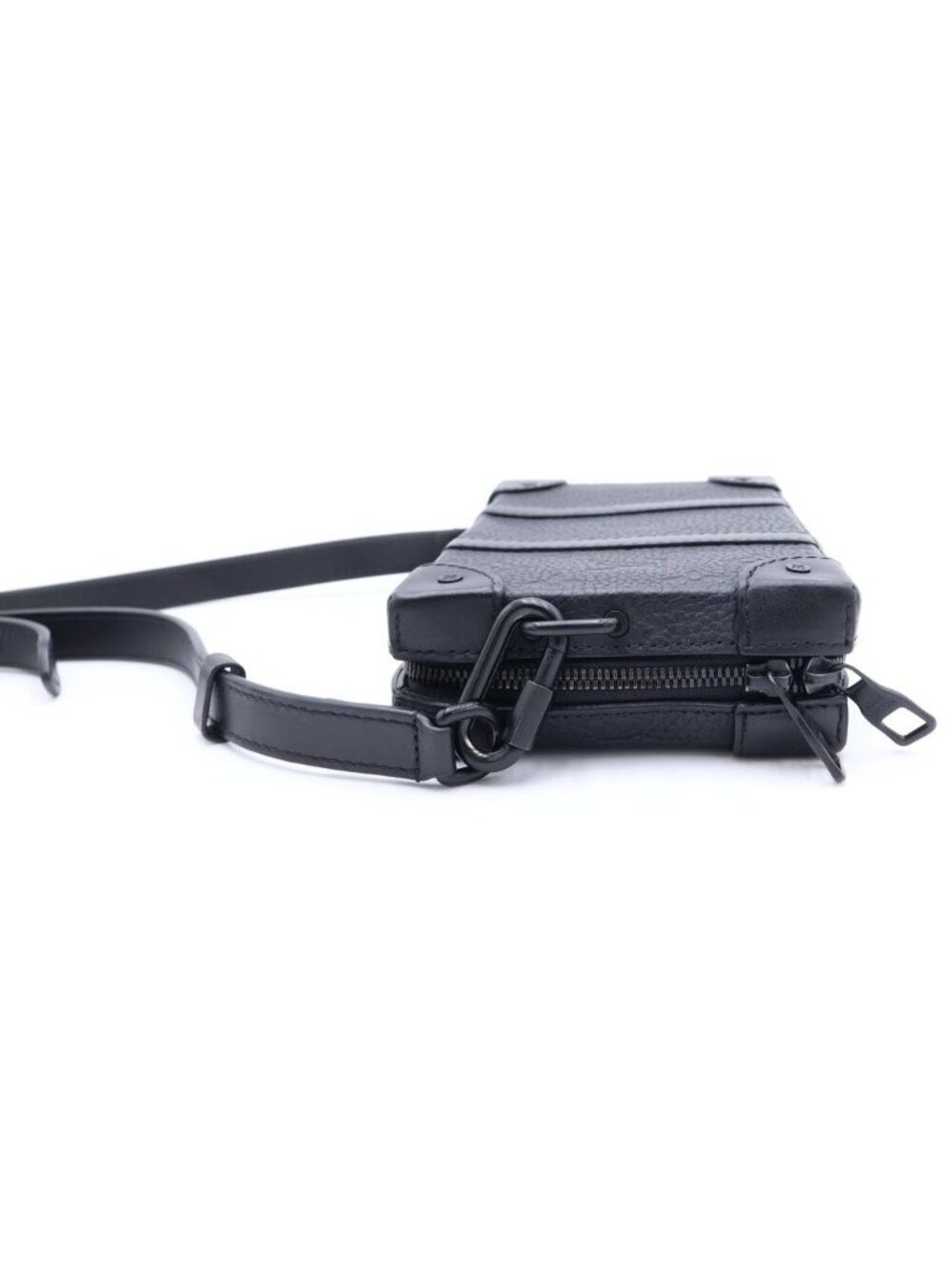 Louis Vuitton Monogram Empreinte Soft Trunk Wallet Mini Shoulder Bag Black - Picture 3 of 6